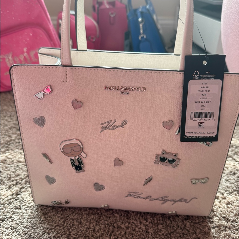 Karl Lagerfeld White Tote Bag